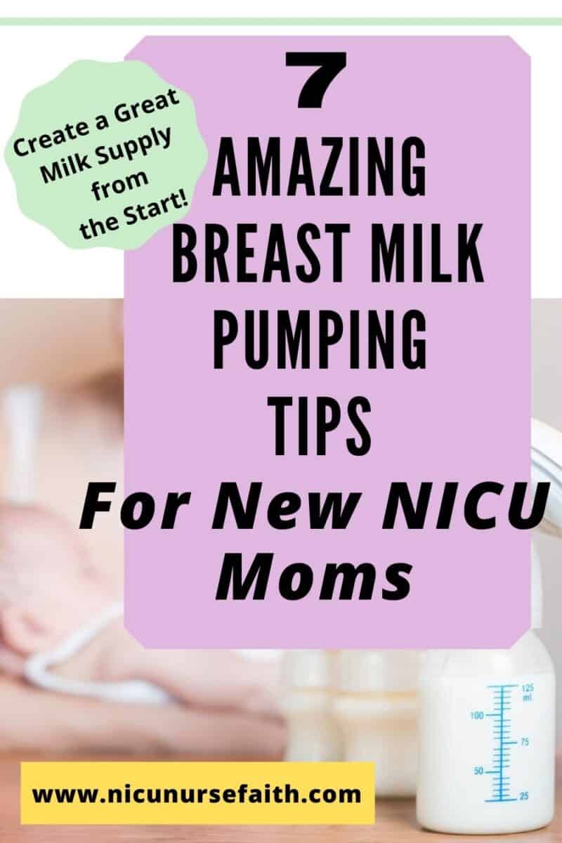 Breast pumping tips for New NICU moms