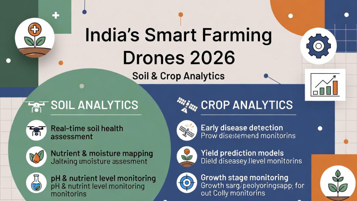India’s Smart Farming Drones 2026: Soil & Crop Analytics